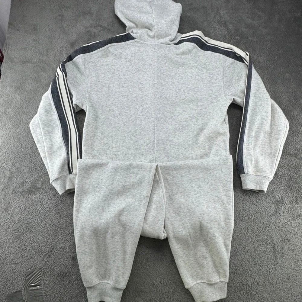 Fabletics Light Grey Heathered Full Zip Hoodie Sweatshirt Jogger Pants Womens L - Picture 3 of 16